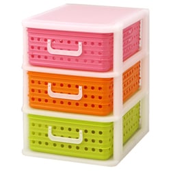 収納ケース A4 ピッコロバスケット 卓上 バスケット 3段 9347N