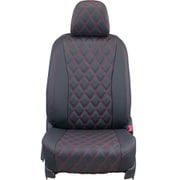 シートカバー 全席セット ノートオーラ オーバーステッチ ブラック×レッドステッチ 24ENB5315KA