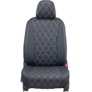 シートカバー 全席セット ノートオーラ オーバーステッチ ブラック×ホワイトステッチ 24ENB5315KW