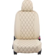 シートカバー 全席セット ノートオーラ オーバーステッチ アイボリー×ブラウンステッチ 24ENB5315VN