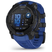 Instinct 3 AMOLED （インスティンクト スリー アモレッド）45mm Black / Bolt Blue（ブラック / ボルトブルー）シリコンバンド Suica対応 次世代タフネスGPSスマートウォッチ 010-02936-33