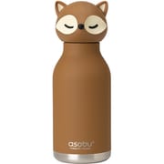BESTIE（べスティ） キャラクター ボトル 460ml カナダ発 アニマル 動物 保温保冷 ステンレスボトル 高品質 ステンレス 二層構造 スクリュー式 ストロー付き キツネ ブラウン SBV44FO