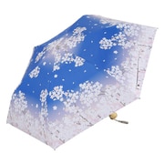 日傘 河馬印本舗 3段 折りたたみ傘 晴雨兼用 手開き式 50cm 夜桜