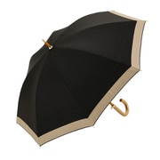 長傘 晴雨兼用 centelleo(センテリオ)グログラン リボン パラソル 手開き式 50cm ブラック