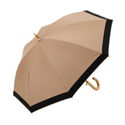 長傘 晴雨兼用 centelleo(センテリオ)グログラン リボン パラソル 手開き式 50cm モカ