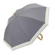 長傘 晴雨兼用 centelleo(センテリオ)グログラン リボン パラソル 手開き式 50cm ダークグレー