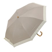 折りたたみ傘 晴雨兼用 centelleo(センテリオ)グログラン リボン パラソル 二段折りたたみ傘 手開き式 50cm グレージュ