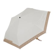 折りたたみ傘 晴雨兼用 centelleo(センテリオ)グログラン リボン パラソル 三段折りたたみ傘 手開き式 50cm オフホワイト