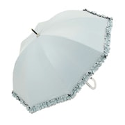 長傘 晴雨兼用 centelleo（センテリオ）フリルパラソル 手開き式 50cm サックス