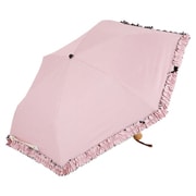 折りたたみ傘 晴雨兼用 centelleo（センテリオ）フリルパラソル 三段折りたたみ傘 手開き式 50cm ピンク