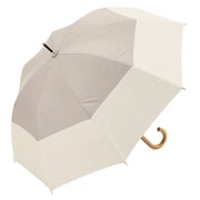 長傘 晴雨兼用 centelleo（センテリオ）バイカラー パラソル 手開き式 50cm グレージュ