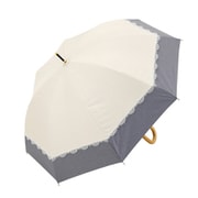 長傘 晴雨兼用 centelleo（センテリオ）バイカラー パラソル レース 手開き式 50cm D