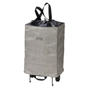 ショッピングカート cocoro 折りたためる 軽量 ハンディトートカート 30L ストライプ ブラック