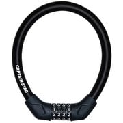 自転車 鍵 ロック 太い4ダイヤルワイヤーロック ワイヤー長35cm/φ15mm/周長46cm 可変式ダイヤル ストレート ブラック Y-4294