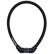 自転車 鍵 ロック 太い4ダイヤルワイヤーロック ワイヤー長60cm/φ15mm/周長71cm 可変式ダイヤル ストレート ブラック Y-4295