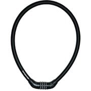 自転車 鍵 ロック 極太4ダイヤルワイヤーロック ワイヤー長90cm/φ18mm/周長103cm 可変式ダイヤル ストレート ブラック Y-4299