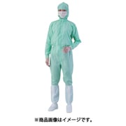 AS AS1403緑3L フード一体ツナギ服 4-2372-05