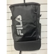 FM2451 ブラック*シルバー [ボックスバックバッグ ビッグロゴスクエアバックパック 収納力]