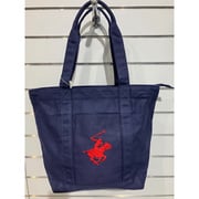 BM3006 ネイビー [スタンダード キャンバストートバッグ ブランド ロゴ ポニー 刺繍 BHPC]