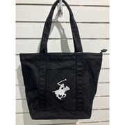 BM3006 ブラック [スタンダード キャンバストートバッグ ブランド ロゴ ポニー 刺繍 BHPC]