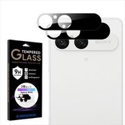 CRCG-XP10MK7 [2枚組 Xperia 10VII カメラカバー 1眼 レンズ 保護フィルム ガラスフィルム 日本製硝子 全面保護 レンズカバー カメラフィルム ブラック]