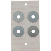 強粘着付き貼るワッシャー（鉄/ユニクロめっき）4.5×16×0.8mm 4枚入り 901-3994