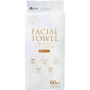 肌にやさしい フェイシャルタオル 使い捨て 60枚入 厚手 大判 20×20cm
