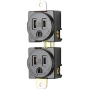 明工 2連形接地埋込コンセント P:96Φ4.5 機器用15A 125V ME2860T24