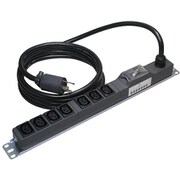 明工 19インチラック用 安全ブレーカー付 200V コンセント（C13×7）L6-20プラグ付（VCT）3m ME8635TA3
