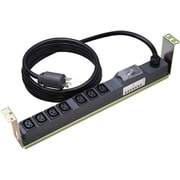 明工 19インチラック用横取付用段付金具付20Aブレーカ付200Vコンセント（C13X7）VCT3m L6-20プラグ付 ME8710TA3