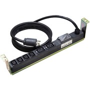 明工 19インチラック用横取付用段付金具付20Aブレーカ付200Vコンセント(C19X2・C13X4)VCT3m L6-20プラグ付 ME8713TA3