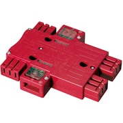 明工 ハーネス用ジョイントボックス4分岐（送り付）結線完了表示付（赤） MJ2496R