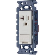 明工 MLアースターミナル付15A/20A 125V 接地コンセント(カセット) ML1255W-C