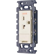 明工 MLアースターミナル付15A/20A 250V 接地コンセント(カセット) ML1256W-C