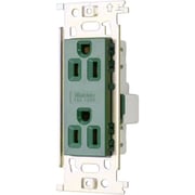 明工 ML接地ダブルコンセント Sタイプ（B形）（緑） ML1287T2M