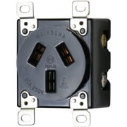 明工 機器用3P30A埋込コンセント P：83.5 楕円 MU2814T01