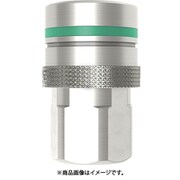 ノン・ドリップカップリング(ソケット)呼径6mm 真鍮製 バルブ付 NPT3/8"メネジ NBR 10-467-1400