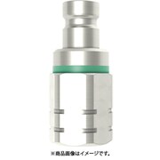 ノン・ドリップニップル(プラグ)呼径6mm 真鍮製 バルブ付 NPT3/8"メネジ NBR 10-467-6400