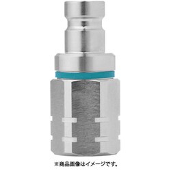 ノン・ドリップニップル(プラグ)呼径6mm ステンレス製 バルブ付 NPT3/8"メネジ FPM 10-477-6410