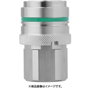 ノン・ドリップカップリング(ソケット)呼径9mm ステンレス製 バルブ付 NPT1/2"メネジ FPM 10-577-1410