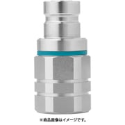 ノン・ドリップニップル(プラグ)呼径9mm ステンレス製 バルブ付 NPT1/2"メネジ FPM 10-577-6410