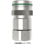 ノン・ドリップカップリング(ソケット)呼径14mm 真鍮製 バルブ付 NPT3/4"メネジ NBR 10-667-1400