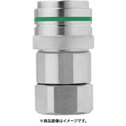 ノン・ドリップカップリング(ソケット)呼径14mm ステンレス製 バルブ付 G1/2"メネジ FPM 10-677-1210