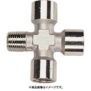 クロス G1/4メネジ×G1/4メネジ×G1/4メネジ×R1/4オネジ 19-900-5932