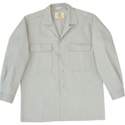 綿100% 男子長袖シャツ MS201上 グレー 3L MS201UE-3L