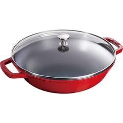 STAUB（ストウブ） ビュッフェパン　ガラス蓋付 30 cm 楽天市場】STAUB（ストウブ） ウォック ガラス蓋付 30 cm/鋳鉄
