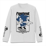ソニック・ザ・ヘッジホッグ 袖リブロングスリーブTシャツ ソニック・ザ・ヘッジホッグ WHITE Mサイズ