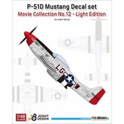 JD48008 1/48 WWII アメリカ P-51Dマスタング戦闘機 ムービーコレクションNo.12「トップガン」デカール＆キャノピーマスクセット（タミヤ用） [プラモデル用パーツ]