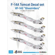 JD72015 1/72 現用 アメリカ海軍艦上戦闘機F-14Aデカールセット VF-142ゴーストライダーズ （アカデミー用） [プラモデル用パーツ]