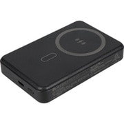 モバイルバッテリー 10000mAh 準固体電池採用 マグネット式ワイヤレス充電 スマホリング搭載 最大PD20W USB Type-C入出力 ブラック OWL-LPB10025MG-BK